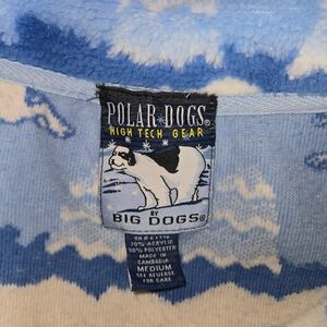 Polar Dogs Big Dogs Blue & White Plush Dog Blanket